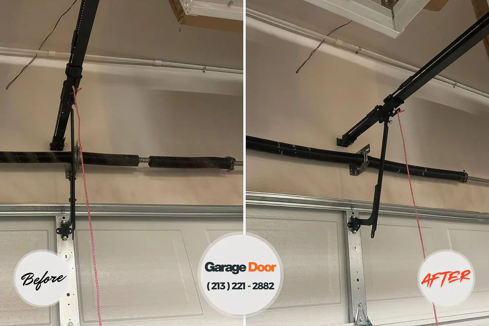 Before and after: garage door repair Paloma Creek South, TX